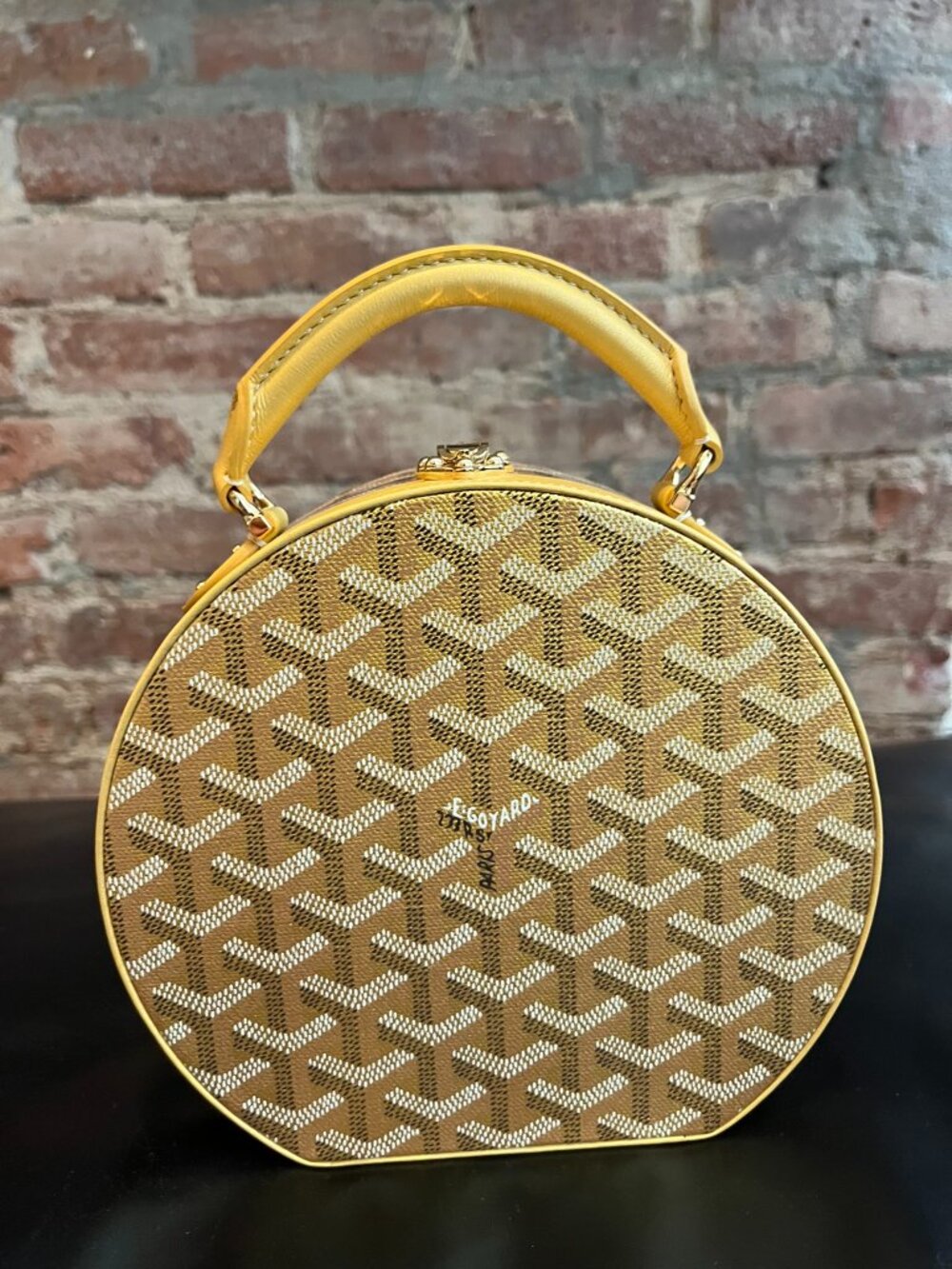 Goyard Yellow Goyardine Canvas Alto Hatbox Box Trunk Bag - Picture 2 of 7